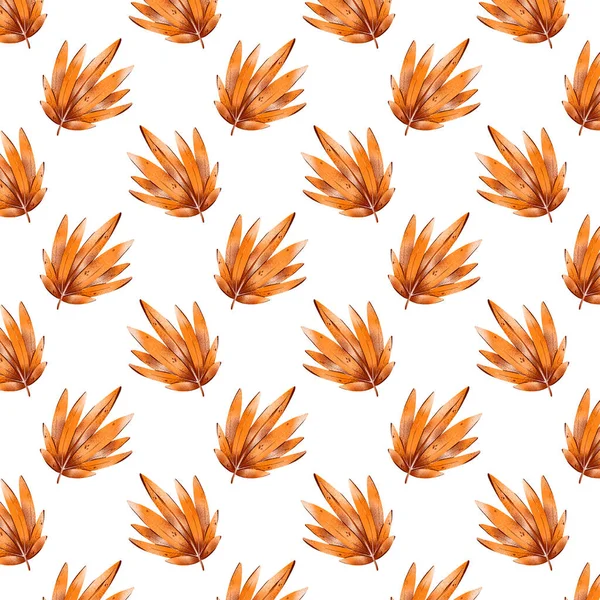 Digitální Ploché Ilustrace Bezešvé Vzor Jeden Exotický Neobvyklé Oranžovo Roztomilý — Stock fotografie