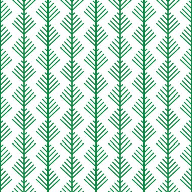 Beyaz arka plan üzerinde basit çizgi film köknar ağacı. Noel sarıcı.