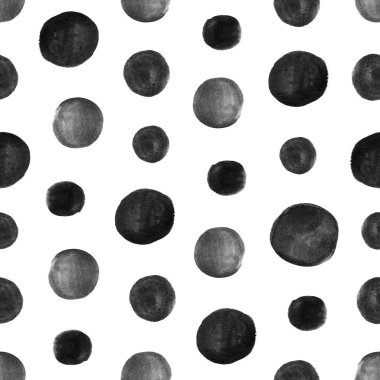 El boyalı suluboya polka noktalı desene. Sorunsuz arka plan