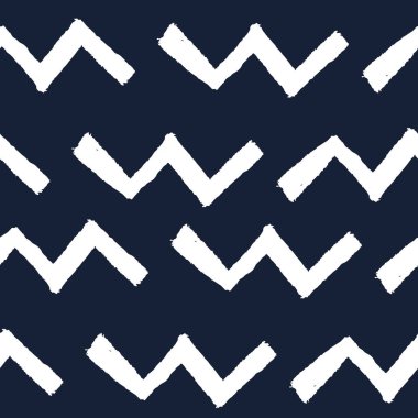 Blue Geometric Abstract V shaped Line Pattern. Seamless repeat. Blue v shapes with white background. Directional. Pantone Color of the year.