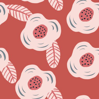 Kusursuz pembe çiçek yaprağı deseni. Tekerrür eden bir doku. Doku yineleniyor.