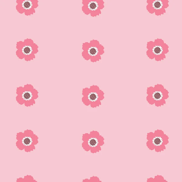 Wiederholen Sie Vintage Flower Pattern mit hellrosa Hintergrund. Nahtloses Blumenmuster. Rosa und Lila. Stilvolle sich wiederholende Textur. Wiederholte Textur. — Stockvektor