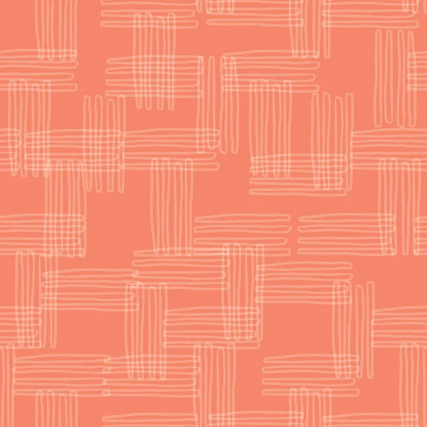 Oranje hand getekend abstracte cirkels. Naadloos patroon. Stijlvolle herhalende textuur. Modern. Simpel. Gesneden papier. — Stockvector