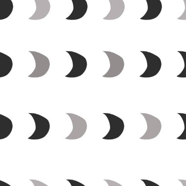 Vektör çocukları uydudan ayırır. Siyah ve gri desenli. Cesur şekillerle gece gökyüzü.