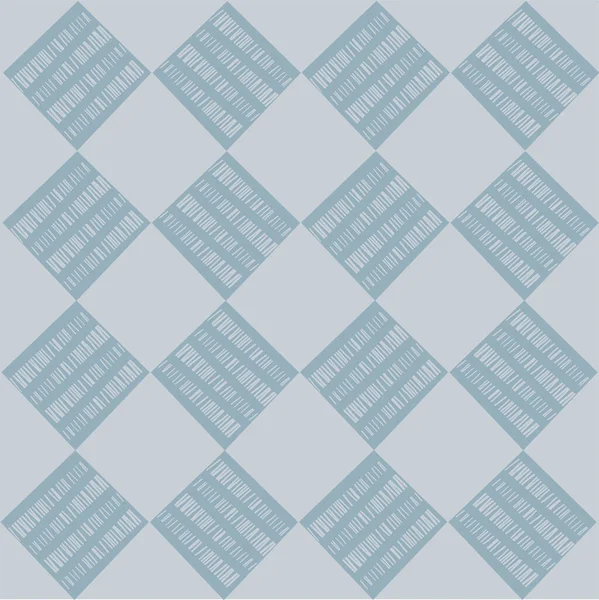 Abstract geometrisch Eenvoudige diamant herhaling naadloos vector patroon. Monochromatische blauwe diamant getextureerde lijnen. — Stockvector