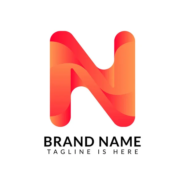 Professional minimal gradient N mark logo design.