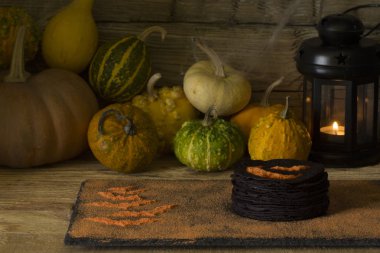 Bir arka planda sahne Cadılar Bayramı Cadılar Bayramı krep