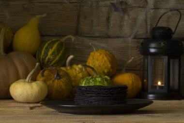 Bir arka planda sahne Cadılar Bayramı Cadılar Bayramı krep