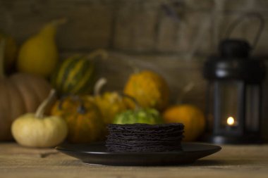 Bir arka planda sahne Cadılar Bayramı Cadılar Bayramı krep