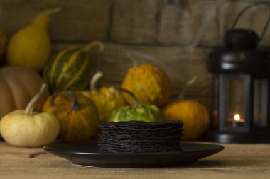 Bir arka planda sahne Cadılar Bayramı Cadılar Bayramı krep