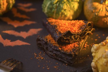 Bir arka planda sahne Cadılar Bayramı Cadılar Bayramı krep