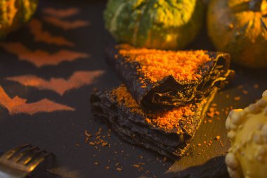 Bir arka planda sahne Cadılar Bayramı Cadılar Bayramı krep