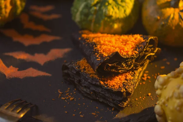 Bir arka planda sahne Cadılar Bayramı Cadılar Bayramı krep