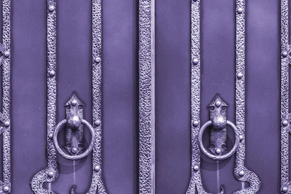 Элементы декора ворот из кованого железа (ультрафиолетовый) ) — стоковое фото