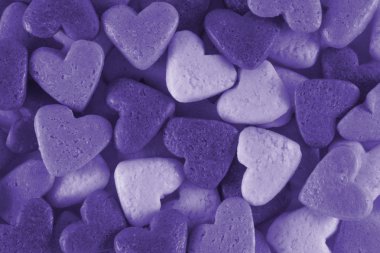 Sevgililer günü. Pantone renk - ultra violet tonlama. Makro.