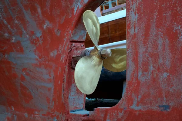 Propeller of a Boat in the Shipbuilding Yard