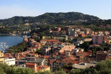 Lerici (SP), Italy - April 15, 2017: View of Lerici town, gulf of Poets, Cinque Terre, La Spezia, Liguria, Italy