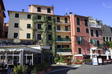 Lerici (SP), Italy - April 15, 2017: Lerici town view, gulf of Poets, Cinque Terre, La Spezia, Liguria, Italy