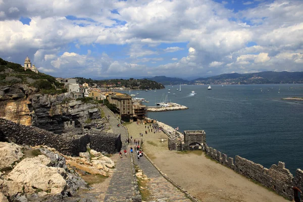 Portovenere Italy April 2017 Wiew Portovenere Gulf Poets Cinque Terre — Stock Photo, Image