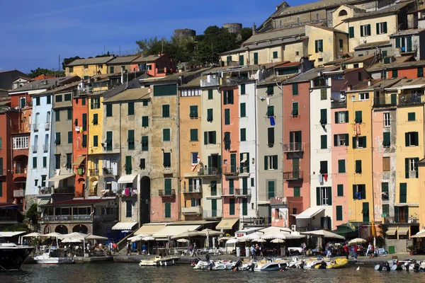 Portovenere ( SP ), Italy - April 15, 2017: Wiew of Portovenere village, gulf of Poets, Cinque Terre, La Spezia, Liguria, Italy
