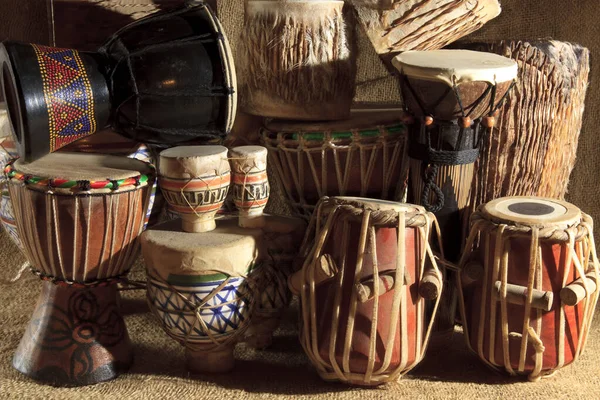 Fagnano Olona Italy June 2017 African Art Drums — стокове фото