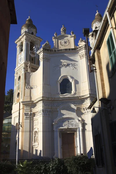 Laigueglia Italia Febbraio 2017 Campanile Chiesa Del Paese Laigueglia Riviera — Foto Stock