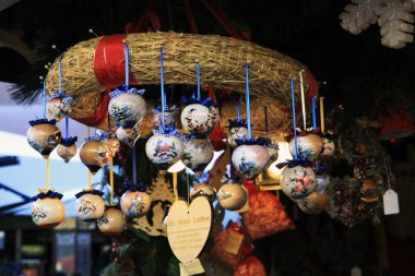 Bolzano (BZ), Italy - December 01, 2019: Christmas decoration at christmas market, Bolzano, Alto Adige, Italy
