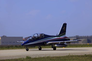 Cameri (NO), Italy - October 04, 2009: Military airbase Cameri, the Italian acrobatic team 