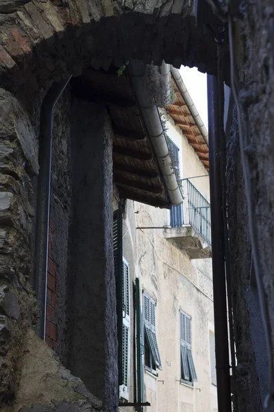 Triora Italy February 2017 Old Houses Details Witches Village Triora — Stock fotografie