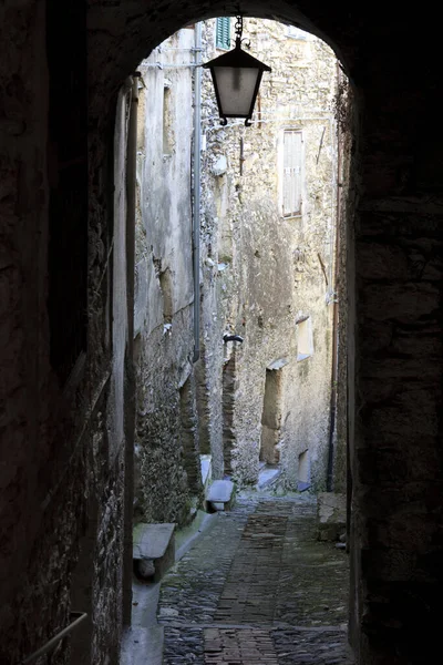 Triora Italy February 2017 Small Path Houses Witches Village Triora — Stock fotografie