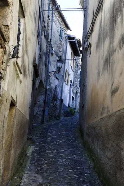 Triora Italy February 2017 Small Path Houses Witches Village Triora — Stockfoto