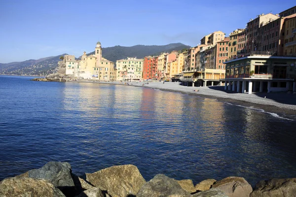 Camogli Italië Juni 2017 Het Vissersdorp Camogli Golf Van Het — Stockfoto