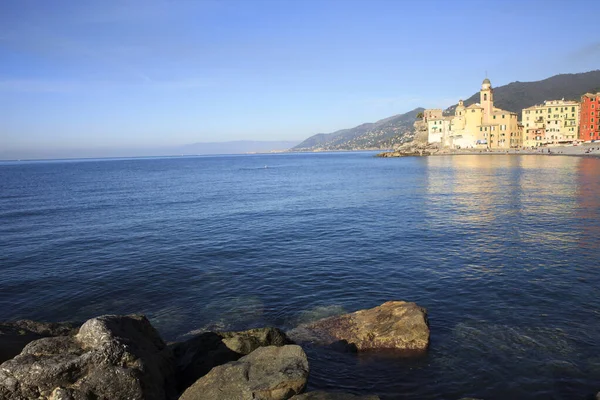 Camogli Italië Juni 2017 Het Vissersdorp Camogli Golf Van Het — Stockfoto