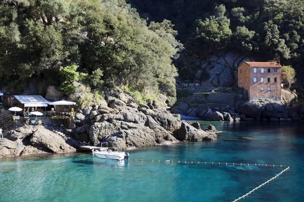 San Fruttuoso Italy June 2017 San Fruttuoso Bay Genova Liguria — ストック写真