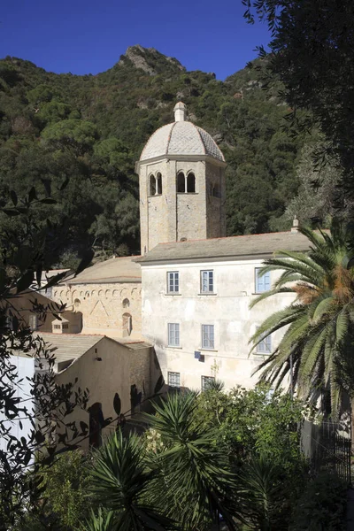 San Fruttuoso Itália Junho 2017 San Fruttuoso Abbay Genova Liguria — Fotografia de Stock