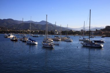 Sestri Levante (Ge), İtalya - Haziran 01, 2017: Sestri Levante limanı, Genova, Liguria, İtalya