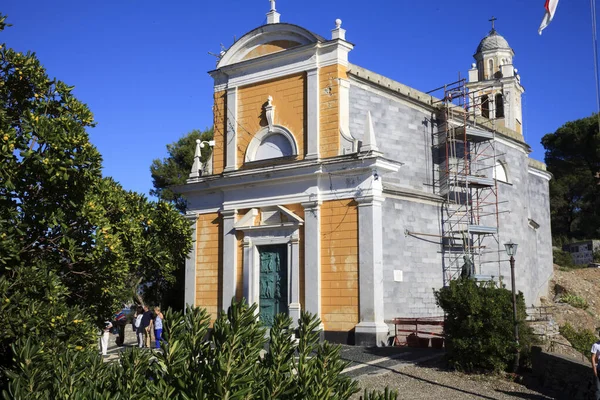 Portofino Itálie Června 2017 Portofinův Kostel Portofino Janova Ligurie Itálie — Stock fotografie