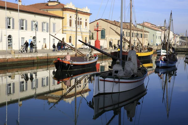 Cesenatico Italia Gennaio 2019 Canale Portuale Leonardesque Natività Della Marina — Foto Stock