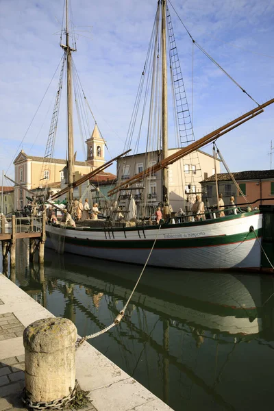 Cesenatico Italy January 2019 Harbor Channel Leonardesque Nativity Navy Marineria — Stock Photo, Image