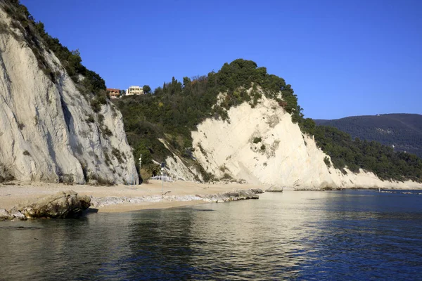 Numana Italia Enero 2019 Numana Beach Riviera Del Conero Adriatic — Foto de Stock
