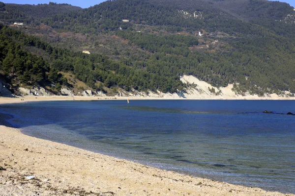 Sirolo Italia Gennaio 2019 Spiaggia San Michele Riviera Del Conero — Foto Stock