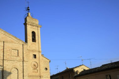 Recanati (MC), Italy - January 1, 2019: Santa Maria di Monte Morello church in Recanati village,  Recanati, Macerata, Marche, Italy 