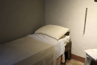 Recanati (MC), Italy - January 1, 2019: The inside home and birthplace of Teresa Fattorini in  Recanati village,  Recanati, Macerata, Marche, Italy 