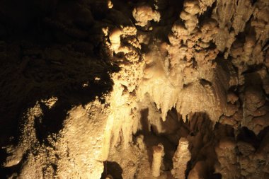 Genga (AN), Italy - January 1, 2019: Frasassi caves inside,  Genga, Ancona, Marche, Italy 