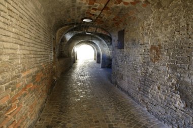 Corinaldo (An), İtalya - 1 Ocak 2019: Corinaldo köyü, Corinaldo, Ancona, Marche, İtalya 