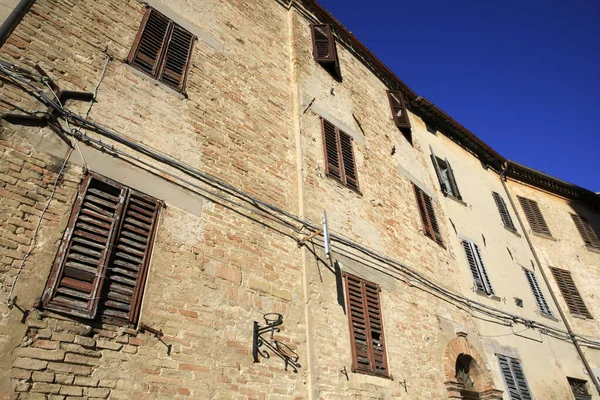 Corinaldo Italie 1Er Janvier 2019 Vue Une Ancienne Façade Dans — Photo