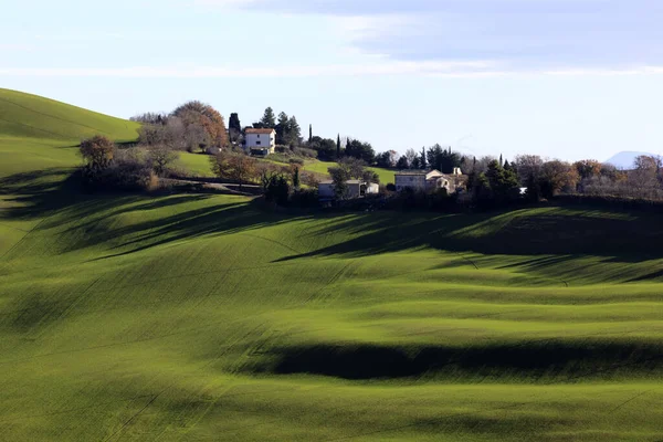 Corinaldo Włochy Stycznia 2019 Krajobraz Pobliżu Wioski Corinaldo Corinaldo Ancona — Zdjęcie stockowe