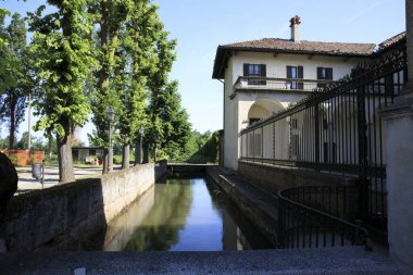 Pavia (Pv), İtalya - Haziran 2018: Certosa di Pavia bölgesi ve Kartaca Manastırı, Pavia, Lombardiya, İtalya 