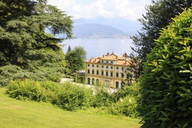 Stresa (Vco), İtalya - 2 Haziran 2018: Villa Pallavicino, Stresa, Verbano-Cusio-Ossola, Piedmont, Ital