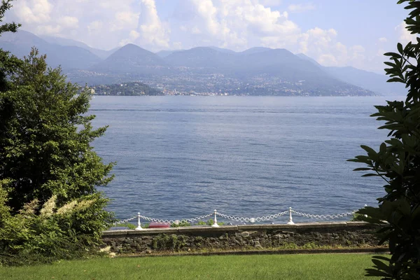 Stresa Vco Itália Junho 2018 Vista Lago Maggiore Parque Villa — Fotografia de Stock